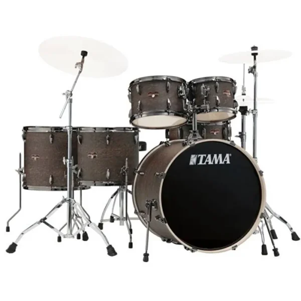 Tama IP62H6WBN-WLW - Imperialstar Walnut Burl Wrap 6 Parça (22B/10T/12T/14F/16F/14S) Aksamlı Akustik Davul Seti
